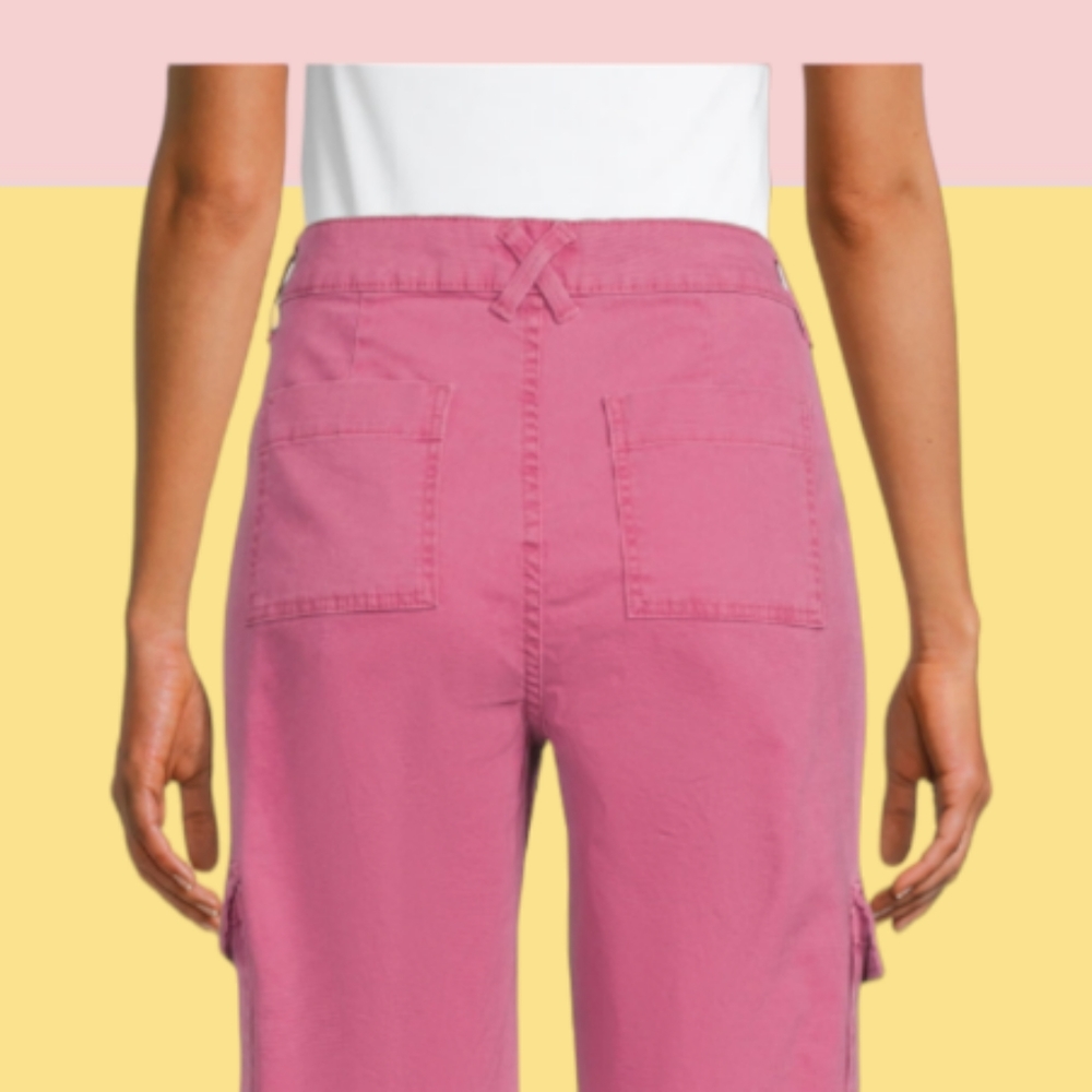 New Sz 20 Cargo Utility Denim Long Capri Pants w 2 Cargo, 2 Back Pockets - Picture 9 of 12